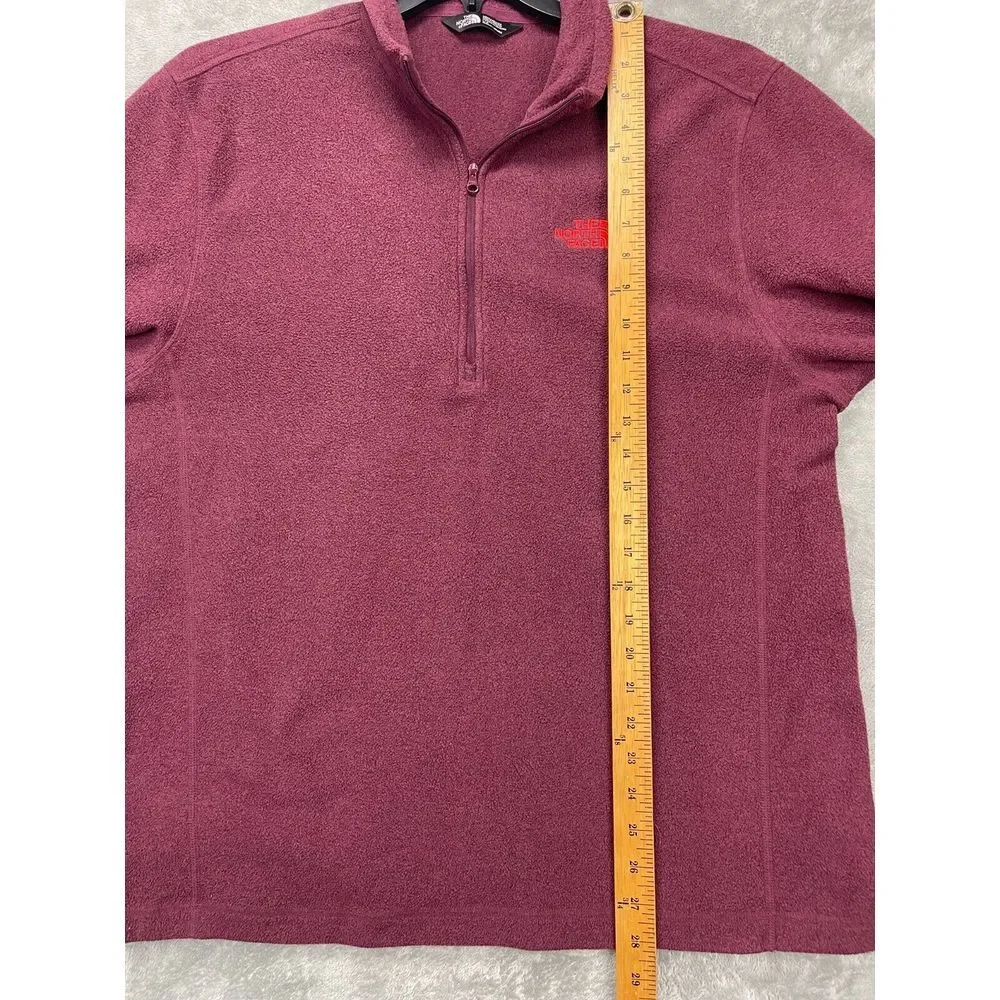North Face Men's Fleece 1/4 Zip Jacket Size‎ Large Maroon